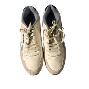 Reebok Men's Beige and Light blue Sneakers
